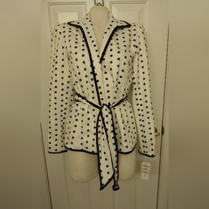 Peck & Peck black & white jacket NWT size 6